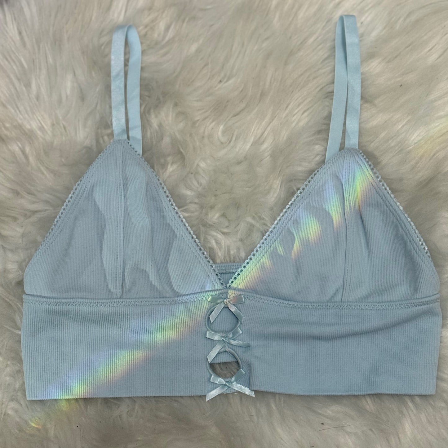 bow brallette blue